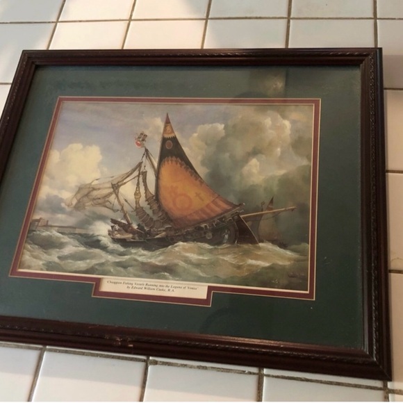 Matted and framed artwork by William Cooke in Great condition - Picture 4 of 4